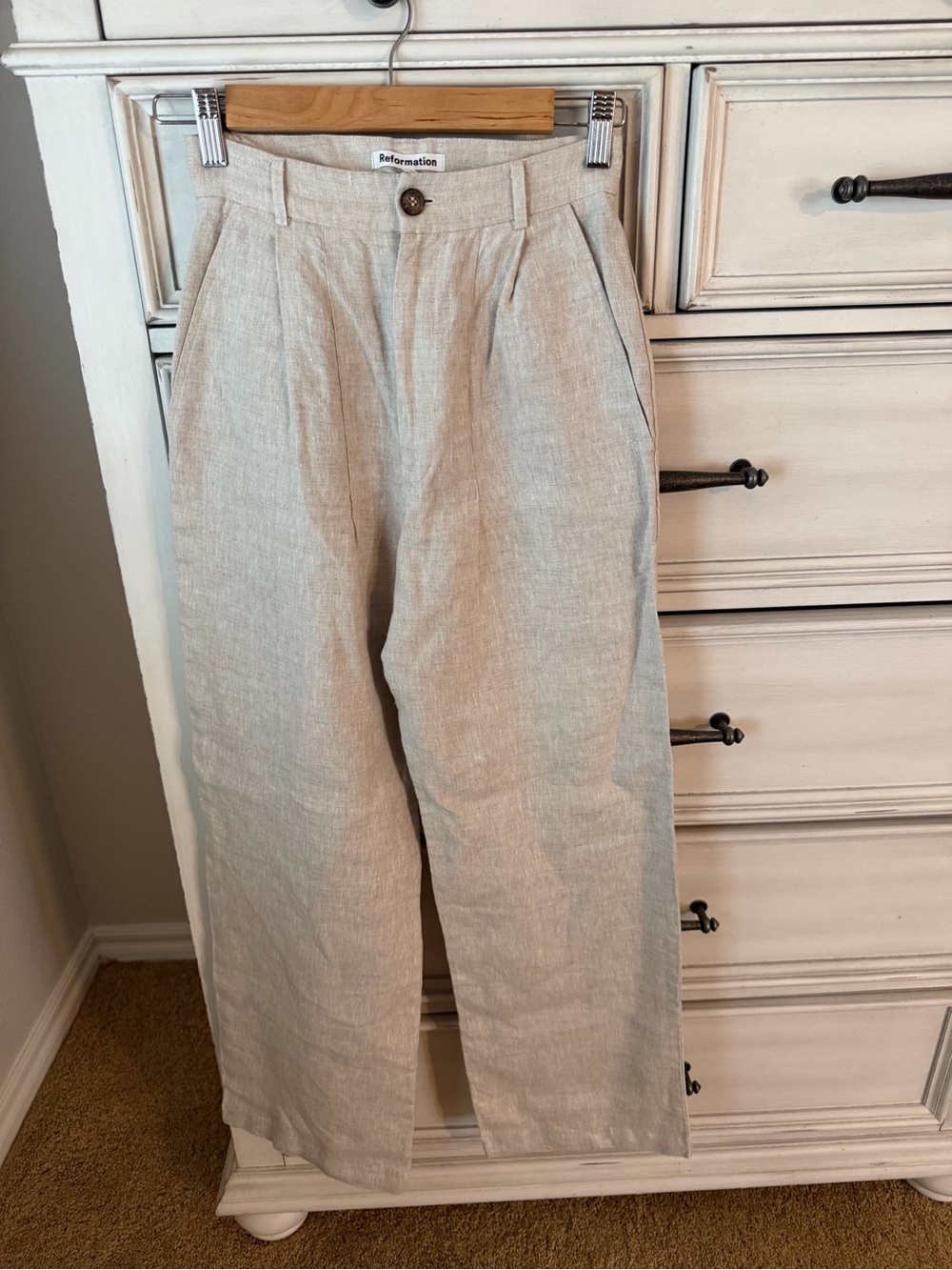 Reformation linen trousers